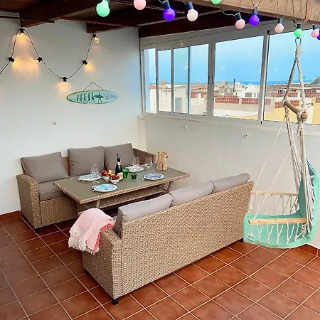 Casa Vista, Central Rooftop Terrace Close To Beach Appartement Corralejo